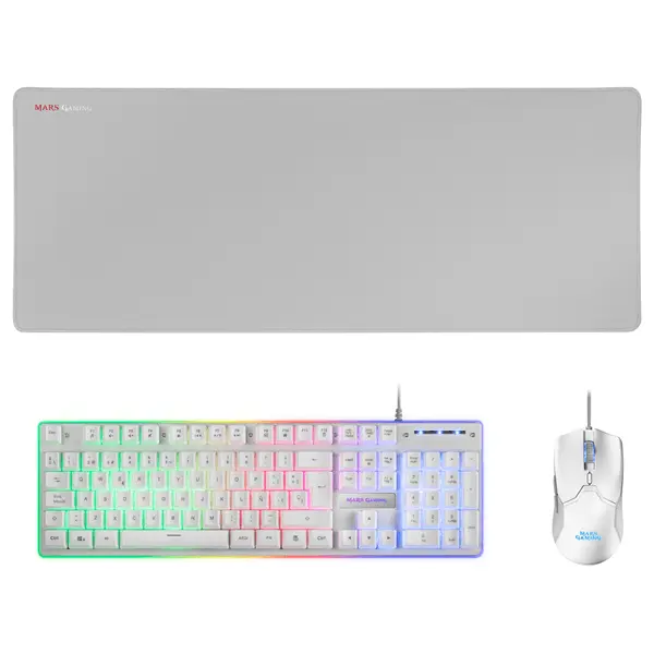 Mars Gaming Combo MCPX GAMING 3IN1 RGB BLANCO - 1