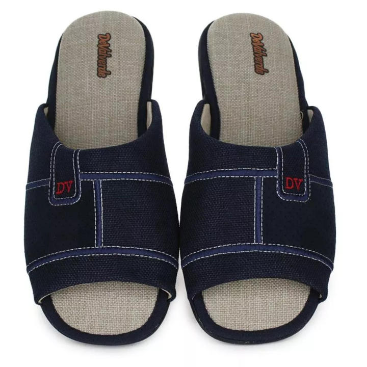 Devalverde zapatilla hogar con puntera abierta para hombre 3197 color marino