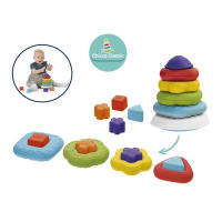 Chicco - Set Multicubo Encajable y Pirámide de Anillos 2 en 1 - Juguete Educativo para Bebés de 10 meses en adelante - details 2