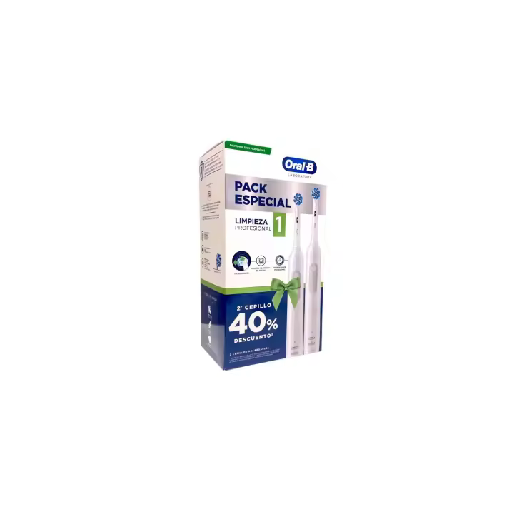 ORAL B CEPILLO ELECTRICO PRO 1 PACK 2 UNIDADES - 1