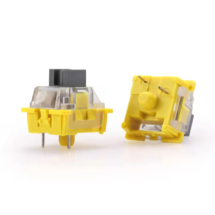 Interruptor mecánico lineal, equivalente de plata de montaje en placa de 3 pines, módulo de interruptor silencioso de teclado DIY intercambiable en caliente, 50 millones de clics (24 interruptores) - 1
