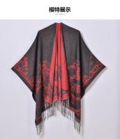 Nuevo abrigo tipo chal de otoño e invierno para mujer, estilo retro, con borlas de flores, de jacquard, tipo cárdigan, para oficina, con aire acondicionado - details 1