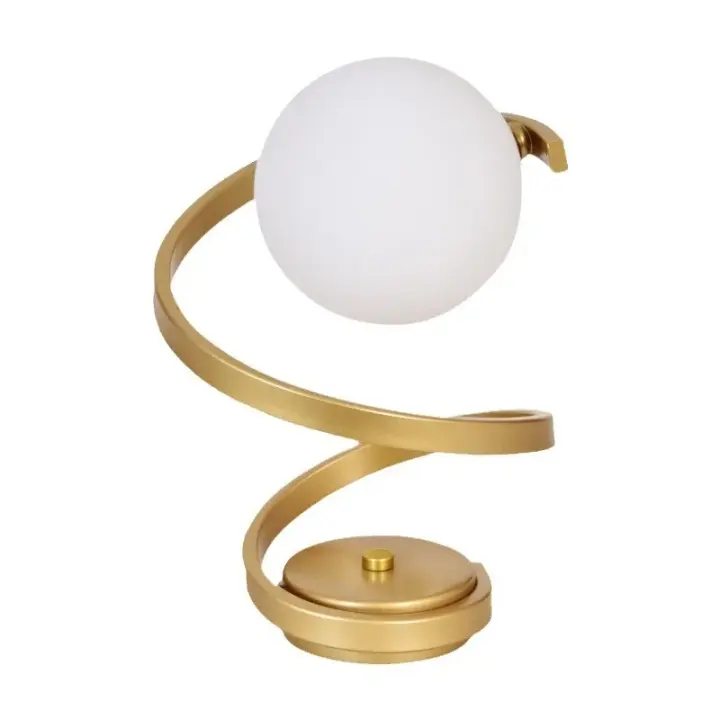 Lámpara De Mesa LED Nórdica Para Iluminación Interior Botón De Encendido Para Dormitorio Sala De Estar Restaurante Decoración De Casa Vidrio Retro - 1