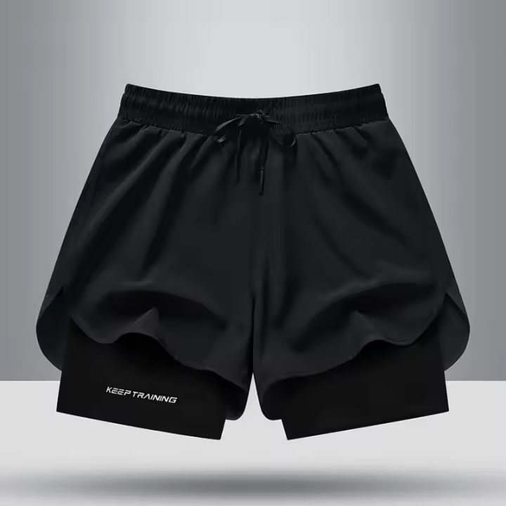Shorts De Verano De Seda Helada De Alta Calidad Para Deportes Rápidos Secado Fitness Shorts De Correr Y Baloncesto Para Hombres Talla True Three Piece - 1