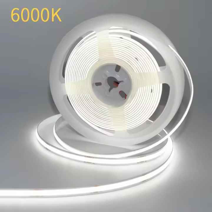 Tira De Luz LED COB Alta Densidad Flexible Para Decoración De Habitaciones Y Backlight 3000-6000K Dimmable DC 12V 24V Tape Ribbon LED - 1
