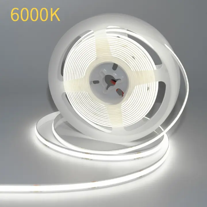 Tira De Luz LED COB Alta Densidad Flexible Para Decoración De Habitaciones Y Backlight 3000-6000K Dimmable DC 12V 24V Tape Ribbon LED - 1