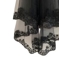 Velo negro de Halloween, cabeza de encaje recortada de bruja de novia fantasma - details 0
