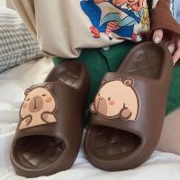 Zapatillas De Mujer Con Diseño De Capybara Y Suela Gruesa Para Interior Y Playa Zapatos De Verano Para Parejas Sandalias Con Platforma - details 1