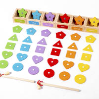 Juguete Educativo De Madera Magnético Para Niños Juego De Pesca De Formas Y Colores Ayuda En La Cognición Geométrica Caja De Clasificación Para Educar a Los Niños En La Edad De 3 a 12 Años - details 5