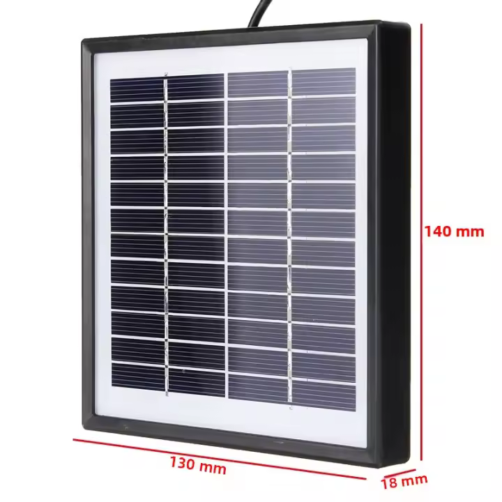 Panel Solar Polysilicona De 12V 5W Mini Cargador Portátil Para Coche RV Barco Cable De 3m Cargador Rápido Al Aire Libre - 1