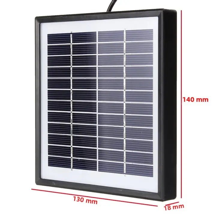 Panel Solar de Polisilicona De 12V 5W Mini Cargador Portátil Para Coche RV Barco Cable De 3M Cargador rápido Al Aire Libre - 1