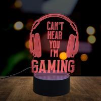 Lámpara De Noche Creativa 3D Auriculares Juego Colección De Jugadores Luz De Mesa 7 Colores O Cálida Decorativa Atmosfera - details 1