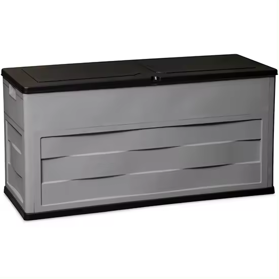 Orework Baúl de Jardín Resistente a la Intemperie - Gris - 119x46x60 Cm - Gran Capacidad de Almacenamiento - 1