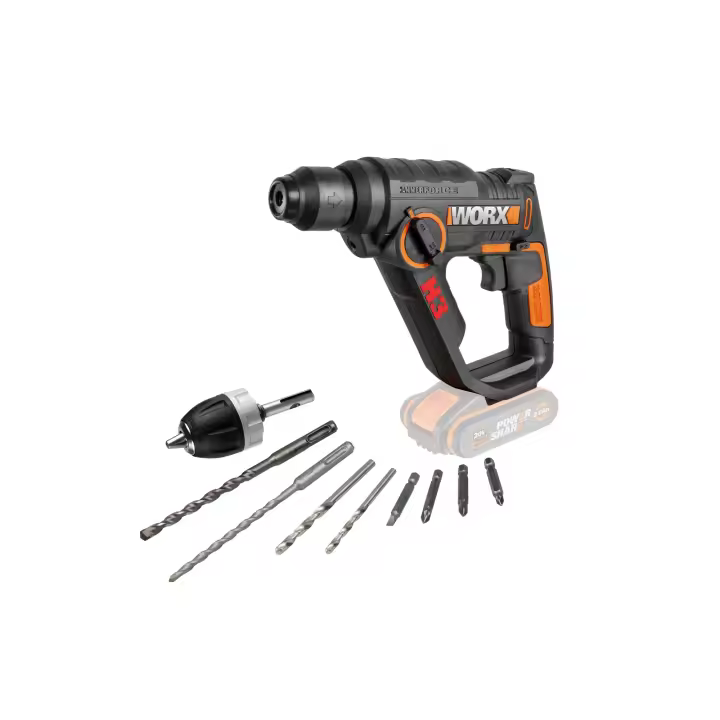 Worx WX390 Taladro/ Atornillador/ Martillo a batería H3 20V - 1