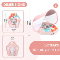 Anillo de natación para bebé, estilo cisne rosa, anillo para axilas, protección solar, anillo de natación para niños, transfronterizo - details 7