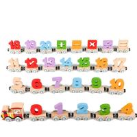 Juguete De Tren De Madera Montessori Para Niños Y niñasEducación Temprana Alfabeto Magnético Conjunto De Tren De Números Para Bebés Juegos De Matemáticas - details 10