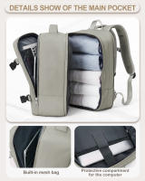 Mochila de viaje con diseño de Ryanair-Easyjet  para hombre y mujer, bolsa de viaje de 40x20x25, antirrobo, extensible, para ordenador portátil - details 0
