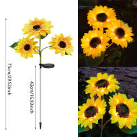 Lámpara De Jardín Solar LED En Forma De Girasol Decorativa Impermeable Para Iluminación De Exterior Y Decoración De Hogar - details 2