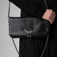 Bolso De Hombro Con Alas Negras Para Mujer, Cadena De Alas, Bolso De Cuero Cruzado Para Mujer - details 1