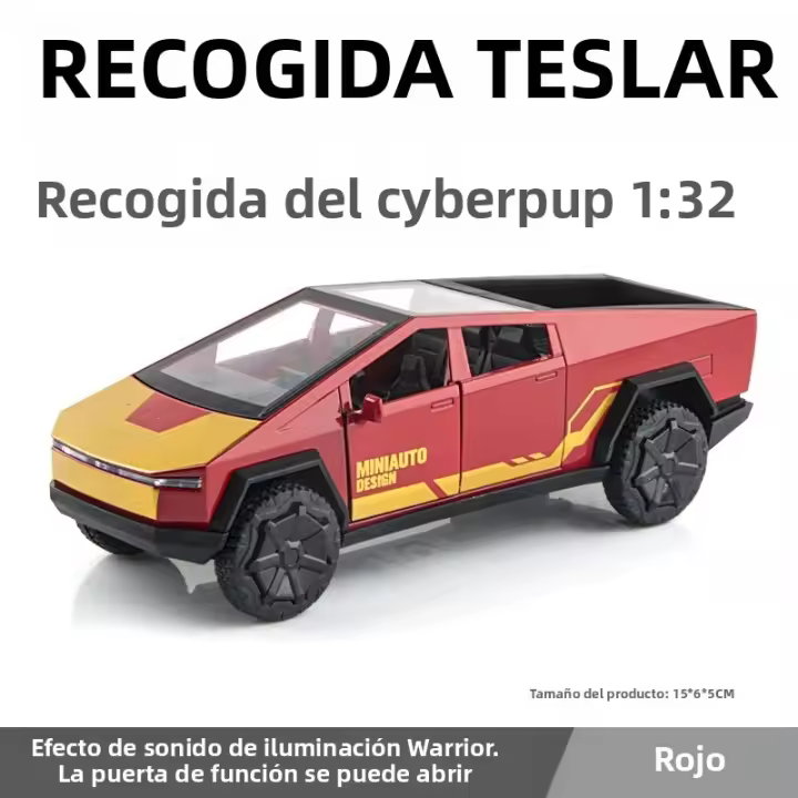 Modelo De Coche De Aleación Cybertruck 1:32 Juguetes De Metal Para Niños Vehículos De Tierra Off-road Simulación Colección Regalos - 1