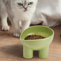 Tazón De Gato De Plástico Con Protección De Cuello Y Boca Oblicua En Colores Macarón Estilo Pierna De Elefante Antideslizante Alta Cadera Para Mascotas - details 5