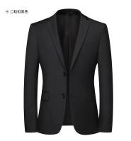 Chaqueta De Negocios Para Hombre Estilo Británico Sólido Moda Casual Cierre Único Tipo De Traje Ideal Para Bodas Y Trabajo - details 11