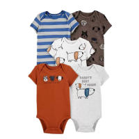 Ropa para niños, novedad de verano, mono triangular de manga corta para bebés, ropa para gatear, mono de bebé de cinco piezas - details 11