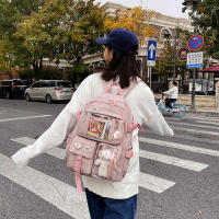 Mochila De Nylon Impermeable Para Mujer Con Múltiples Bolsillos Kawaii Para Estudiantes Con Capacidad Para Laptop Y Libros - details 7