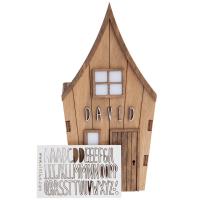 Vintiun Portalápices Personalizado de Madera Sostenible en Forma de Casa - details 0