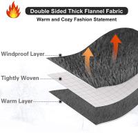 Sudadera de doble cara Fleece Wearable Manta con capucha de gran tamaño - details 4