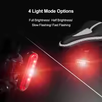 Paquete de 2 luces traseras LED recargable para bicicleta, el interior de sebrididad translucción brillante ciclismo - details 1