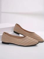 Zapatos Planos De Mujer Con Punta Puntiaguda Y Color Sólido Zapatos Slip-on Transpirables Y Casuales Ballet Flat Zapatos Para Mujer Loafer - details 4
