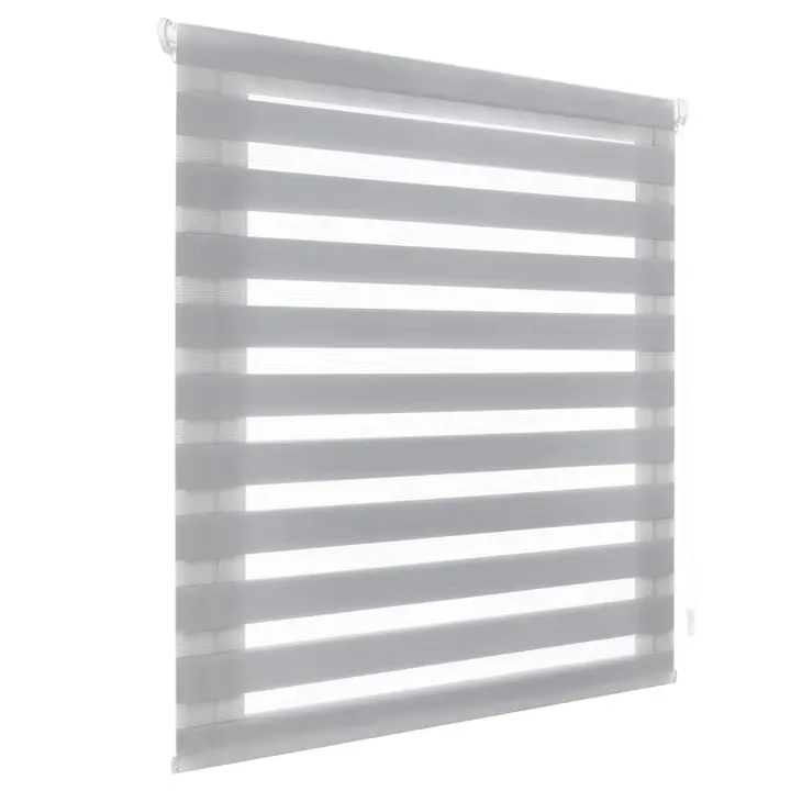 Estor Enrollable de Doble Capa Noche y Día Persiana Enrollable para Ventana Combina Tejido Liso y Opaco, Sistema de Seguridad Infantil - 1