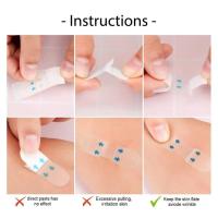 40Pcs Pegatinas De Levantamiento Para La Cara Invisible Y Transparente Herramientas Adhesivas Para Piel Flácida Y Arrugas V-Forma - details 8