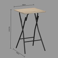 MESA PLEGABLE ALTA DE 2 PLAZAS EFECTO MADERA DE 60 x 60 cm MARCA 5 FIVE - details 2