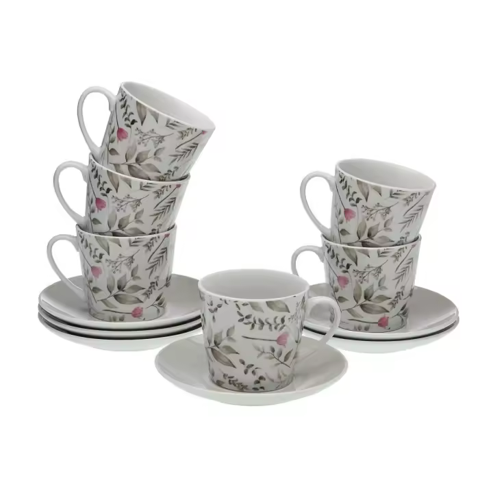 Juego de 6 Tazas con Plato Versa Caprice Porcelana - 1