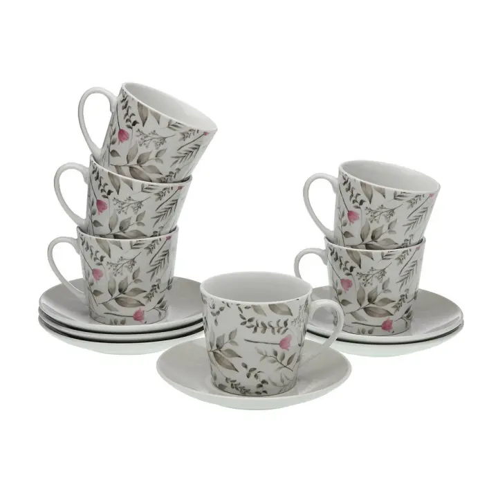 Juego de 6 Tazas con Plato Versa Caprice Porcelana - 1