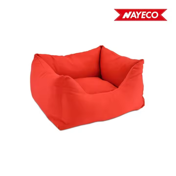 Cuna Cuadrada Roja 59x50x20cm para Perros Nayeco - Cómoda y Acogedora - 1