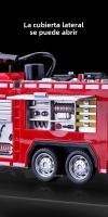 Juguete De Coche De Bomberos 1/32 Con Sonido Luz Escalera Camión De Rescate Decoración Regalo Para Niños Metal Rojo - details 10