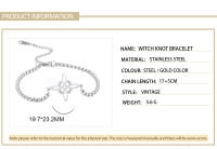 Pulsera De Encanto De Brujería Skyrim Para Mujer Cadena De Acero Inoxidable Pulsera Vintage Geométrica Adecuada Para El Día Regalo De Amuleto Wicca - details 2