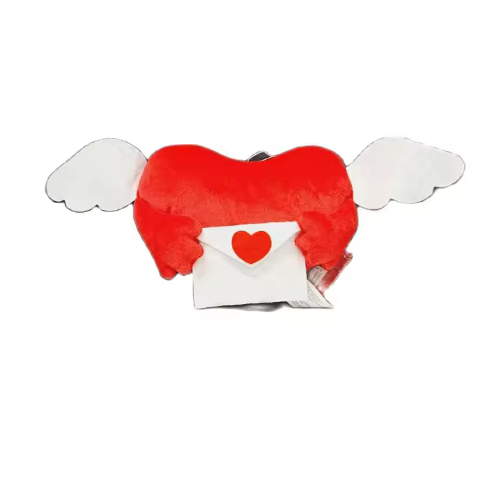 PELUCHE FORMA CORAZON CON ALAS Y SOBRE,te amo te quiero,Regalo Día de San Valentín,Decoracion Día de San Valentín,cm,fespu - 1