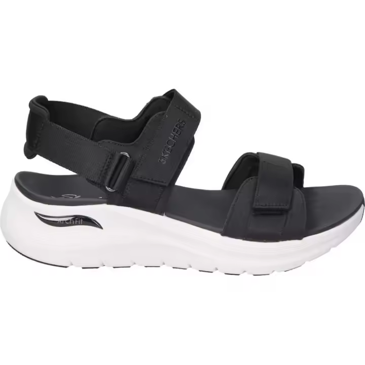SKECHERS | Skechers Arch Fit 119465-BLK para Mujer – Sandalia en Color Negro – Sandalias Con Cuña y Plataforma – Arch Fit – Apto para Lavadora – Vegan – Alta Calidad – Modelo 119465-BLK - 1