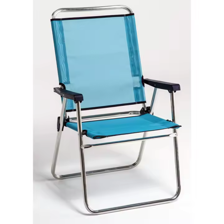 Alco Silla Alta de Playa de Aluminio - Azul Oscuro - 1
