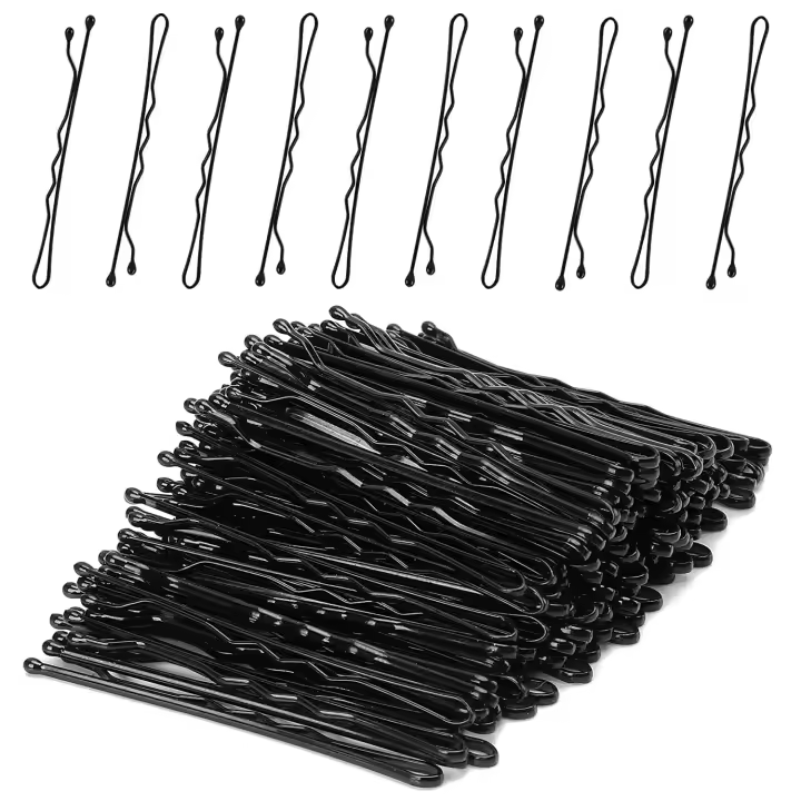 60 piezas, Bobby Pins para mujeres, apretones de pelo para cabello grueso, Delgado, ondulado, rizado, largo y corto, perfecto para uso diario, casual, fiesta (negro) - 1