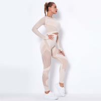 SSIT
Conjunto de Yoga sin costura Para Mujer, ropa Deportiva de 2 piezas, Short Top, sujetador, Leggings, traje de entrenamiento Para Gimnasio - details 22