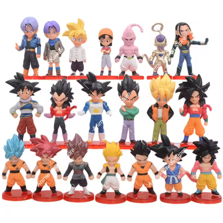 Set De 20 Figuras De Anime Dragon Ball Super PVC Goku Vegeta Majin Buu Freeza Beerus Whis Gotenks Coleccionables Modelo Mark Karin 6-7cm - 1