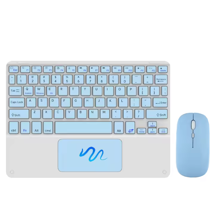Teclado Inalámbrico Con Touchpad Para Android iOS Windows Bluetooth Teclado Y Ratón Para Samsung Apple Lenovo Teléfono Tableta - 1