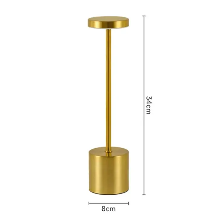 Lámpara De Mesa LED Clásica Con Sensor Táctil Recargable Sin Cable 3 Temperaturas Ajustables Luz Nocturna Moderna Para Escritorio - 1