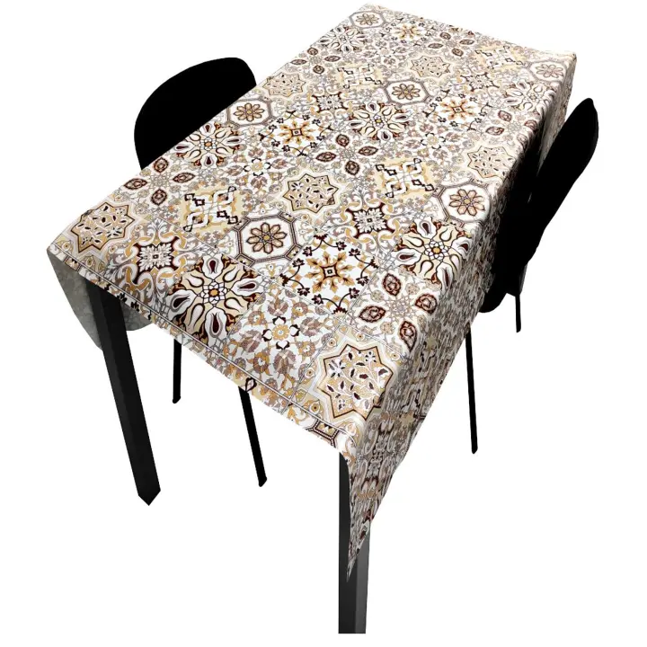 Comercial Candela Hule Mantel Mesa Comedor PVC Antimanchas Impermeable Diseño Mosaicos - 1