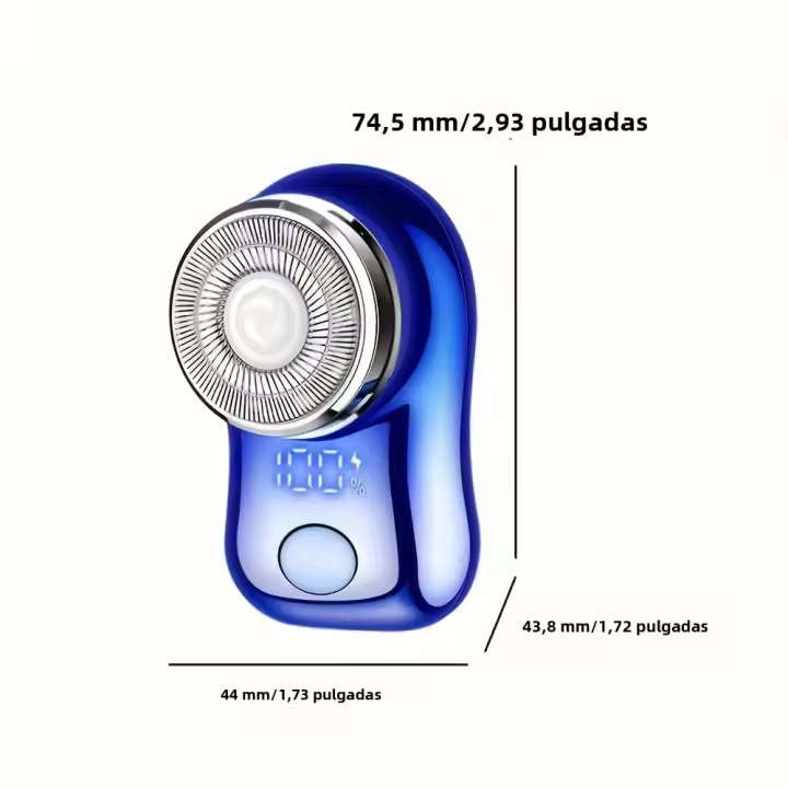 Afeitadora Eléctrica Portátil Para Hombres Mini Con Pantalla Digital Y Carga USB Uso Seco/Octogonal Apto Para Viajes - 1